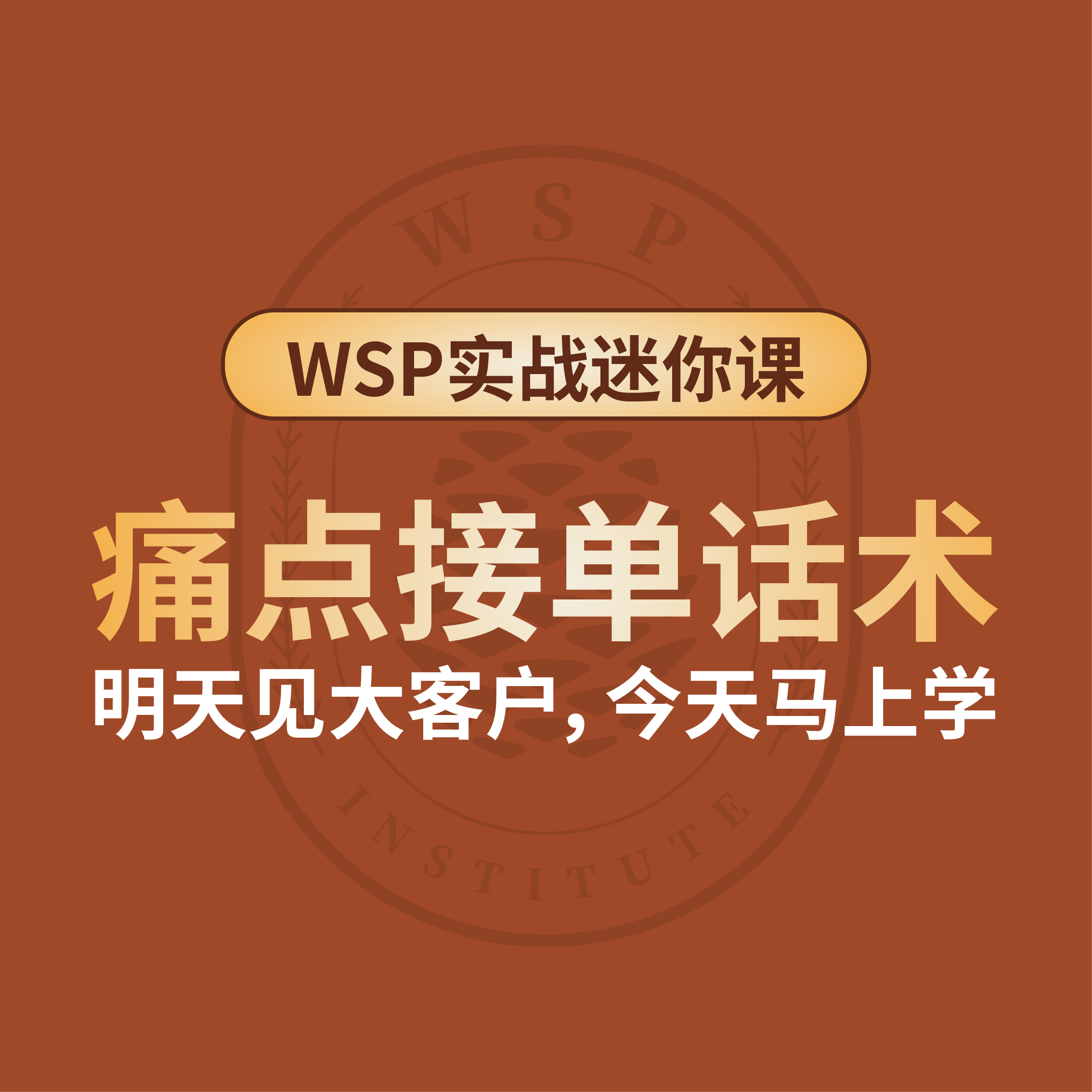 痛点接单话术